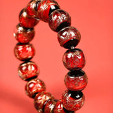 Multi-Gem Incense Ash Glass Bead Bracelet